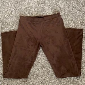 Beautiful Brown Fate Faux Suede leggings size Lg